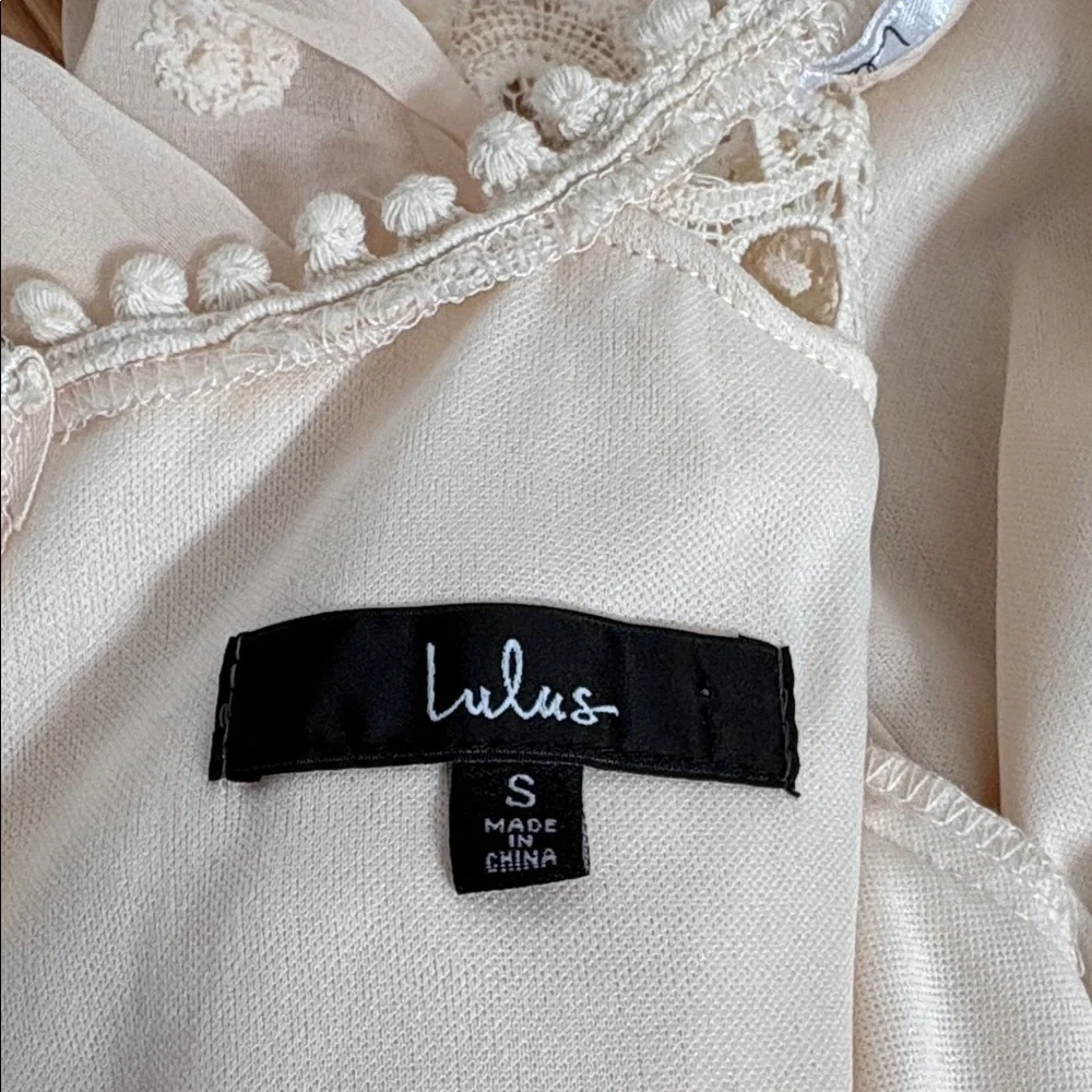 Lulu's Ivory Lace Long-Sleeve Mini Dress - Picture 6 of 6